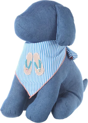 Vista 2 de Tail Trends Bandanas para perros con diseño de chanclas para barbacoa y días de playa, se adapta a perros de tamaño mediano a grande, 100% algodón