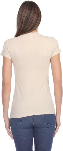 Vista 8 de Camisas de manga corta para mujer, 100% algodón, 3 piezas, ajuste delgado, básico, cuello redondo, peso ligero, tela suave