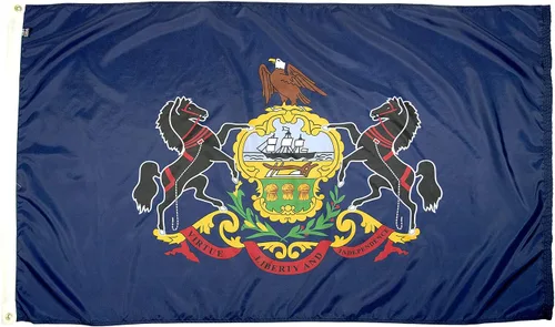 Vista 58 de FlagSource Bandera del estado de Alabama, material de nailon 200D con certificación FMAA, resistente, fabricada en Estados Unidos, resistente a