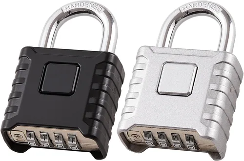 Vista 19 de Cerradura de combinación de 4 dígitos de alta resistencia, gran resistencia, desbloqueo con un toque, función antierror, candado impermeable de alta