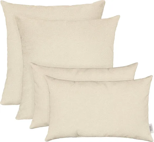 Vista 56 de RSH DECOR: Sunbrella Juego de 4 almohadas lumbares y cuadradas 20 x 12 pulgadas y 17 x 17 pulgadas Tela resistente al agua y a la decoloración