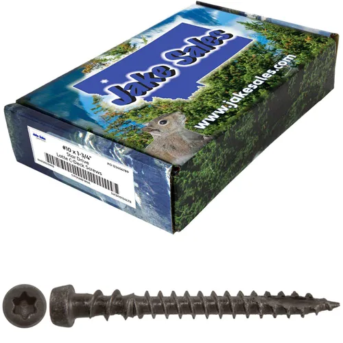 Vista 12 de #10 x 1-3/4" Graystone - Tornillo de madera recubierto exterior de madera Torx/Star Drive Head - Compatible con madera AQC (1 libra ~ 130 tornillos)