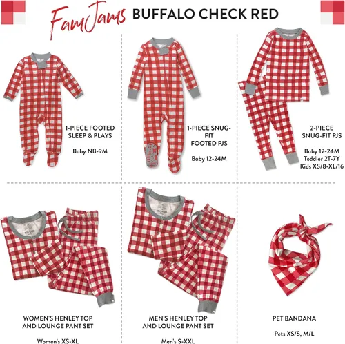 Vista 2 de HonestBaby - Pijamas navideñas a juego para la familia, de algodón orgánico, para hombres, mujeres, niños, bebés, niñas, mascotas