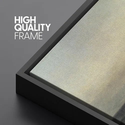 Vista 5 de SIGNLEADER Lienzo enmarcado para pared, paisaje pastel abstracto negro, naturaleza, ilustraciones de área silvestre, arte moderno, decorativo