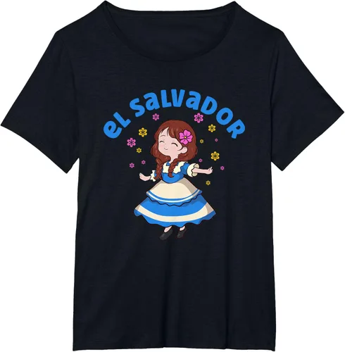 Vista 29 de Camiseta de mujer hispana con bandera salvadoreña de El Salvador Orgullosa, Negro