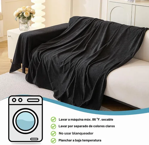 Vista 7 de MYSKY HOME Funda de Sofá Seccional para Perros, 2 Piezas Fundas de Sofá para Sofá en Forma de L, Funda de Sofá Lavable, Protector de Muebles Funda