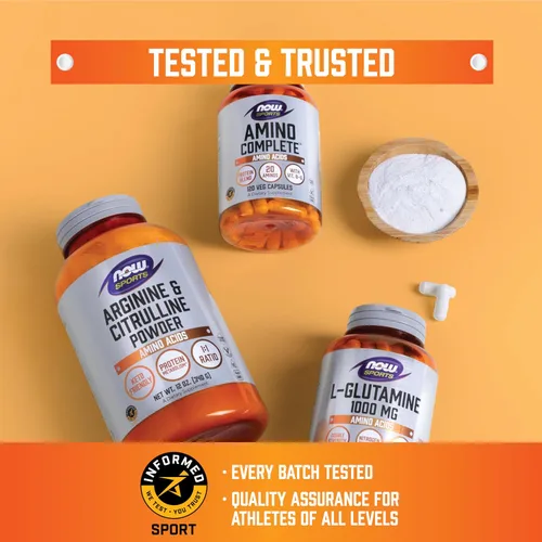Vista 7 de NOW Foods Nutrición deportiva, L-glutamina, doble fuerza 1,000 mg, aminoácidos, 120 cápsulas vegetales