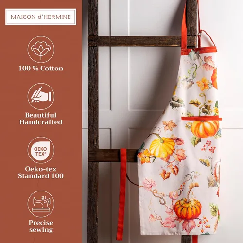 Vista 89 de Maison d' Hermine Delantales para mujer con bolsillo, 100% algodón (27.50 x 31.50 pulgadas)