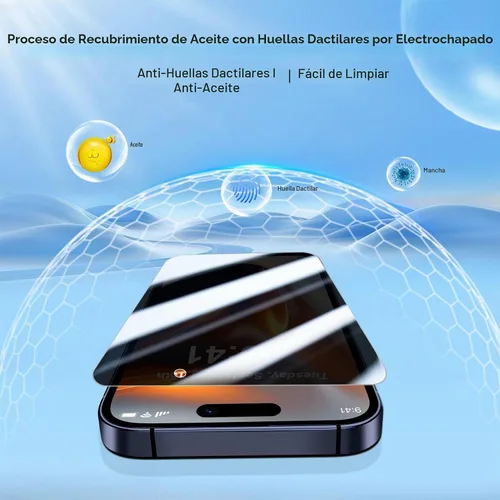 Vista 7 de [Instalación automática en 1 segundo] QHOHQ 3 protectores de pantalla de privacidad para iPhone 17 Pro [6.3 pulgadas] + 1 juego de protector