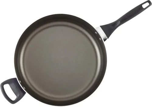 Vista 7 de Farberware Sartén Jumbo/Para Saltear Antiadherente Apta para Lavavajillas con Mango Auxiliar - 6 Cuartos, Negro