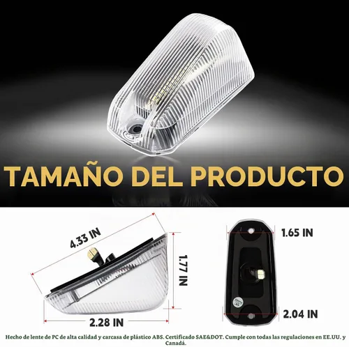 Vista 7 de Luces de Marcador de Techo de Cabina Blancas Led para 2014-2023 Dodge Ram ProMaster 1500 2500 3500, 5 Piezas (Lente Transparente)