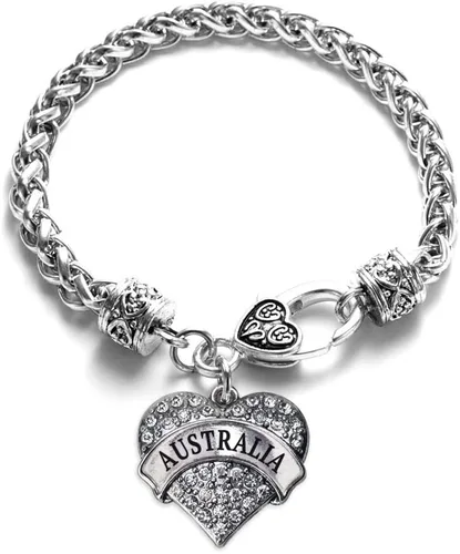 Vista 69 de Inspired Silver - Pulsera de plata con dije de corazón pavé con joyas de circonita cúbica
