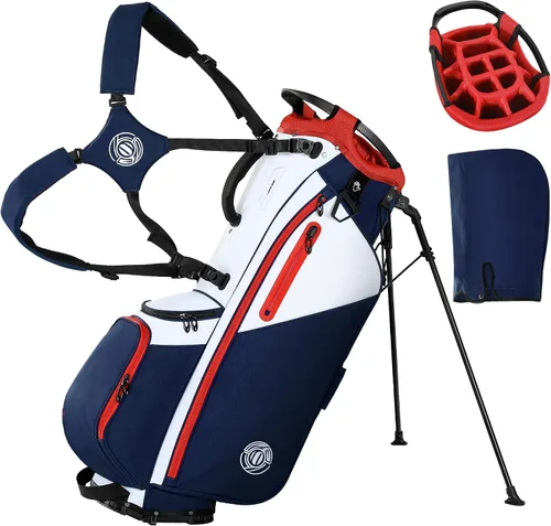 Vista 19 de Lightweight 7 Way Golf Stand Bag for Men Women, Upgrade Base Multi Pckets Cooler Pockets, Full-Length Dividers, Ergonomic Dual Strap Design