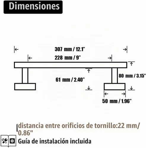 Vista 2 de JQK A1 TB110-P - Toallero individual. Negro