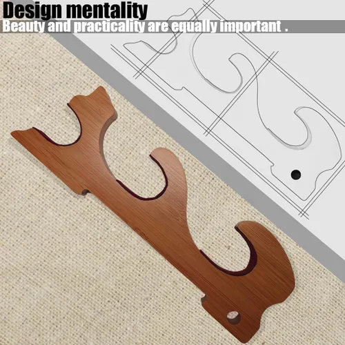Vista 5 de Soporte Katana de 3 niveles, soporte de pared para espada, soporte de espada samurái, soporte de espada samurai de madera de 9.4 pulgadas, apto