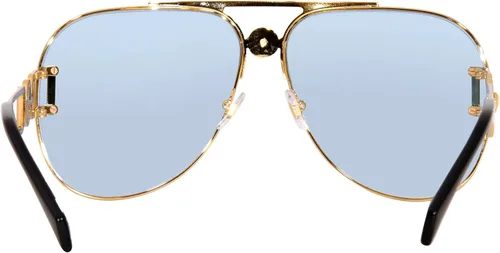 Vista 4 de Versace 2255 10021 Gafas de Sol DoradoNegroAzul Claro Pilot 2.480 in, Oro azul claro.