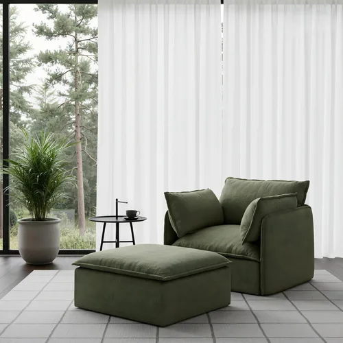 Vista 3 de Acanva Sofá modular modular para sala de estar, cómodo sofá convertible en nube, sofá de gran tamaño con otomana y fundas de felpilla lavables