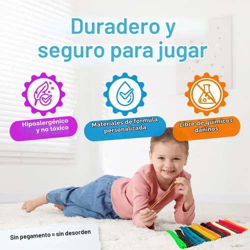 Vista 5 de Paquete de 500 piezas de Monkey String (paquete gigante), juguete de hilo de cera