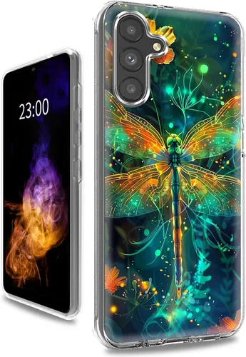 Vista 45 de Funda transparente para Samsung A15 5G de 6.5 pulgadas, doble capa protectora a prueba de golpes de PC transparente de silicona suave