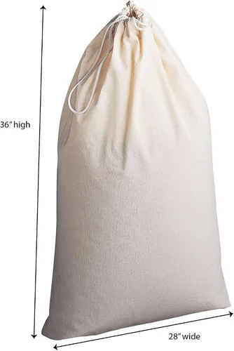Vista 2 de Bolsa para ropa sucia de algodón natural extra grande, de Household Essentials