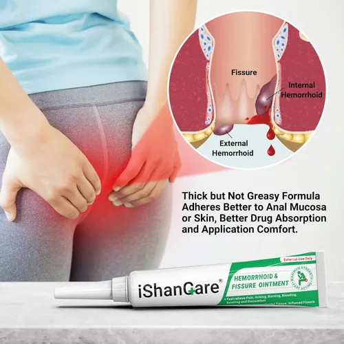 Vista 6 de Crema para hemorroides, ungüento para tratamiento de hemorroides y fisuras extra fuerte, alivio del dolor anal, picazón, sangrado, hinchazón