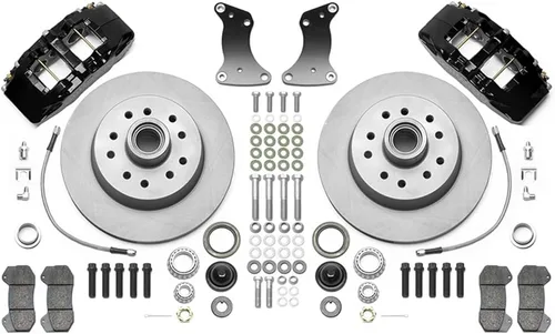 Vista 2 de Wilwood 140-14614 Classic Series Dynapro 6 Front Kit de freno grande de 11.75 pulgadas con pinzas negras, compatible con camiones Ford F100 1968-1972