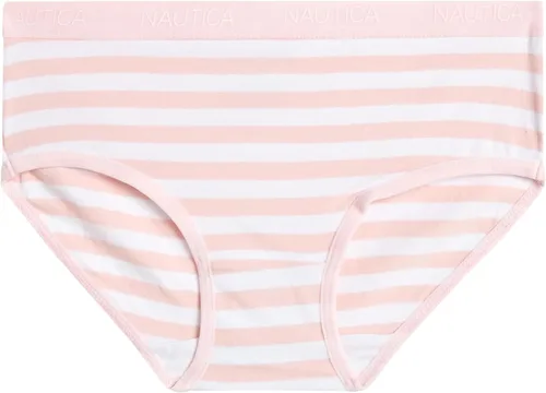 Vista 4 de Nautica Girls' Brief Underwear - 10 Pack Casual Stretch Logo Waistband Mid-Waist Briefs - Girls Cotton Underwear (4-12)