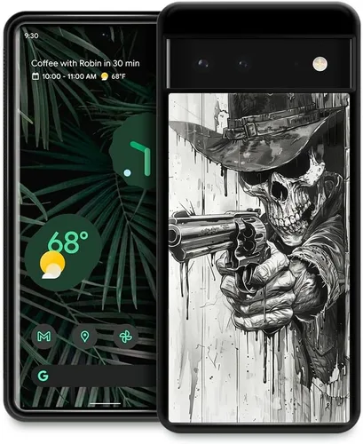 Vista 55 de CARLOCA Funda compatible con Google Pixel 6, diseño gráfico de moda a prueba de golpes, protección antiarañazos y caídas, Google Pixel 6 en blanco