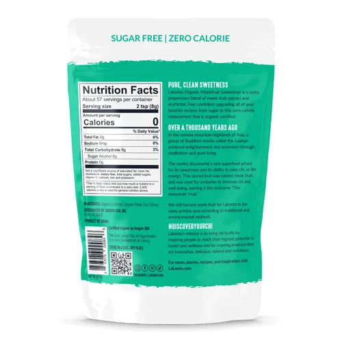 Vista 2 de Lakanto - Edulcorante de fruta del monje, sustituto de azúcar 1:1, keto, sin OGM