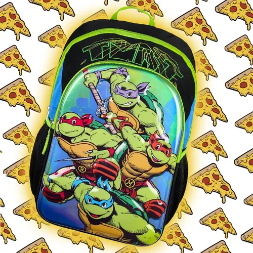 Vista 5 de Bioworld Mochila Teenage Mutant Ninja Turtles TMNT de 16", Multi, Classic