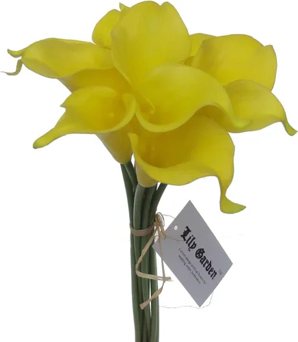 Vista 3 de Mini ramos de flores artificiales de 15 pulgadas con 10 tallos (Auroral)