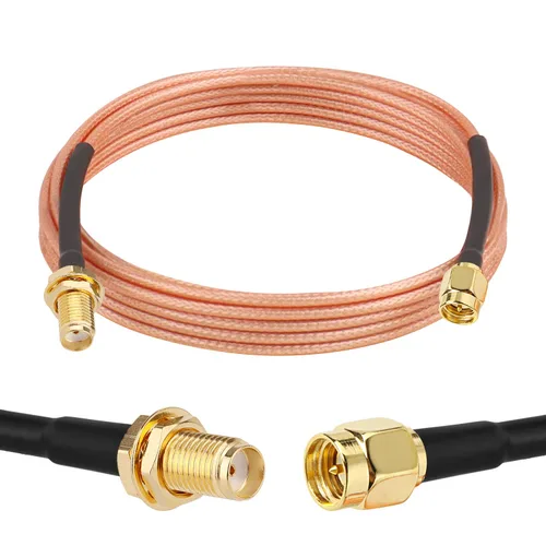 Vista 12 de XRDS -RF Cable SMA de 1 pie, macho SMA a mamparo hembra SMA RG316 SMA Cable de extensión para 4G LTE Router celular SDR USB Dongle receptor