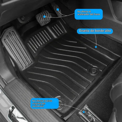 Vista 3 de Bomely Alfombrillas de Piso Compatible con Nissan Rogue 2021-2025 2026 Alfombrilla de Maletero Forro de Carga TPE Para Todo Clima Protector