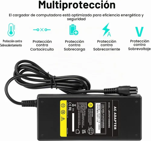 Vista 6 de Fancy Buying Cargador de scooter de 4 clavijas 63V 1.1A para Segway Ninebot S/S-MAX/Mini lite/Mini PRO, compatible con Ninebot de Segway Go Kart