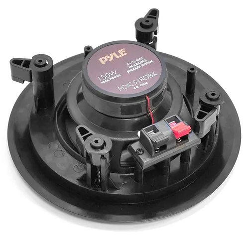 Vista 5 de Sistema de 2 altavoces empotrados Pyle de 5.25 pulgadas para la pared o techo (PDIC51RDBK) Negro