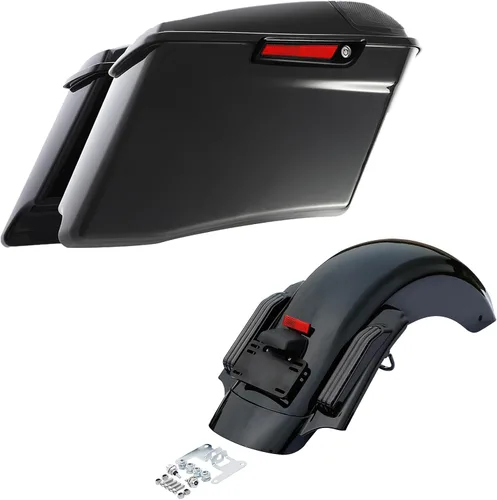Vista 12 de TCMT Alforjas duras y forros para alfombra + luz LED para guardabarros traseros para Harley 2014-2024 Touring Road King Road Glide Street Glide