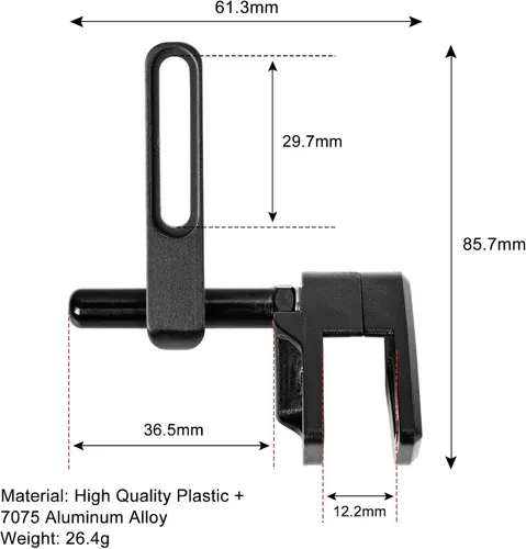 Vista 2 de BESNIN Guía de cadena para bicicletas de carretera Guía de cadena especial Protector de cadena de bicicleta 7075 aluminio 7075 CNC +ABS