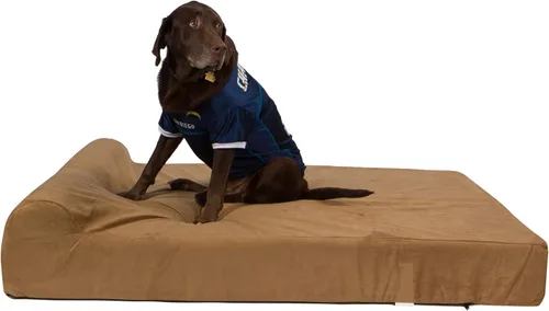 Vista 25 de Pet Support Systems - Cama ortopédica de espuma viscoelástica de gel extra grande de 52 x 36 x 7 pulgadas con cojín para perros, color azul mezclilla