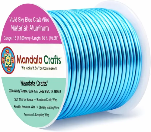 Vista 8 de Mandala Crafts - Alambre de aluminio anodizado de calibre 22 para hacer joyas - 137.2 m de alambre flexible surtido y coloreado - Doble para bonsái