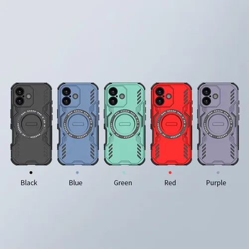 Vista 4 de Diseño de funda de teléfono para Redmi Note 12 Pro 5G (6.67 pulgadas), funda a prueba de golpes con anillo magnético, color negro