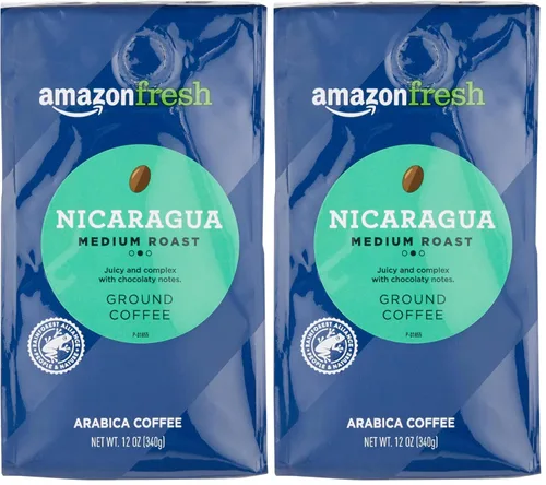 Vista 12 de Amazon Fresh, Café molido de Nicaragua, tostado medio, 12 onzas