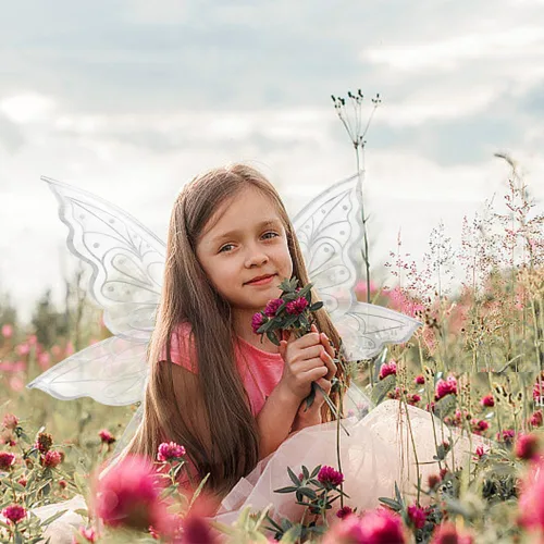 Vista 5 de On-Airstore Fairy Wings Costume Organza Angel Butterfly Wings for Women Girls Dress-up Accessories Christmas Cosplay Costume