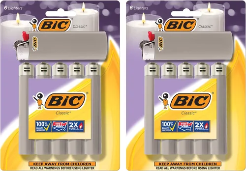 Vista 10 de BIC Encendedor clásico maxi de bolsillo, azul, paquete de 12 (el embalaje puede variar)