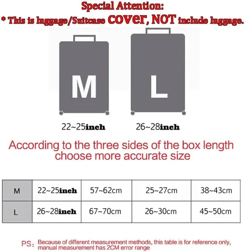 Vista 2 de Taylor - Funda de equipaje para maleta, con impresión de doble cara, protector elástico para maleta, lavable, antiarañazos, para viajes de negocios