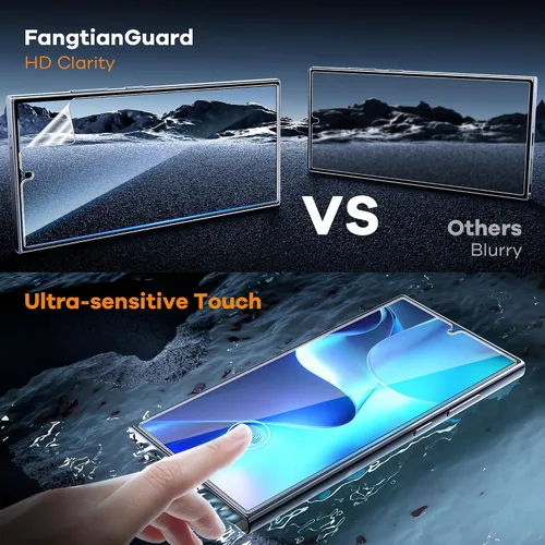 Vista 6 de FANGTIAN [4-Pack] para Samsung Galaxy S24 Ultra Protector de Pantalla [No de Vidrio] - Película para Protector de Pantalla S24 Ultra