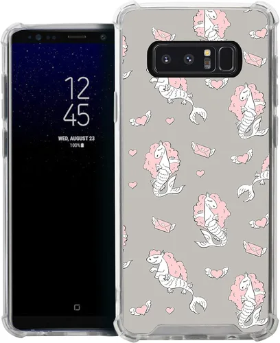 Vista 13 de CasesOnDeck Funda compatible con [Samsung Galaxy Note 8] Note 8, funda delgada y transparente de poliuretano termoplástico flexible con protección