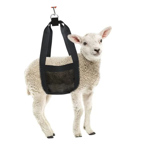 Vista 3 de SOLUSTRE Herramienta esparcidora de pesaje de animales Aenima Eslinga de pesaje de cordero para animales pequeños Hamaca de pesaje ajustable Escala