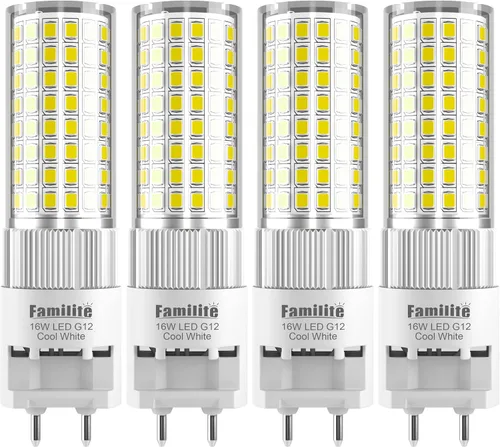 Vista 9 de Bombilla LED G12 de 16 W, blanco natural, 4000 K, bombilla de maíz bi-pines, paquete de 4