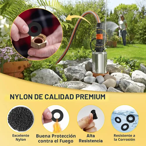 Vista 2 de 1200 arandelas planas de nailon para tornillos, arandelas de plástico negro, M2 M2.5 M3 M4 M5 M6 M8 M10 para uso doméstico y comercial