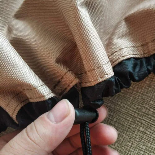 Vista 7 de Cubierta redonda para bañera de hidromasaje, impermeable al aire libre (83 x 20 pulgadas), protector de poliéster 600D resistente para bañera